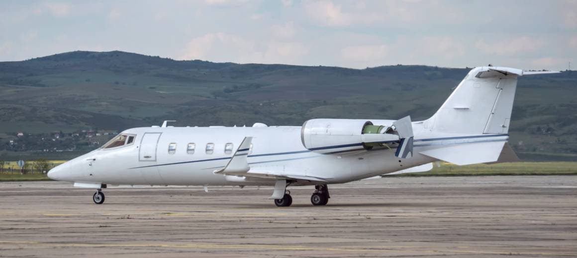A Cessna Citation on the runway 